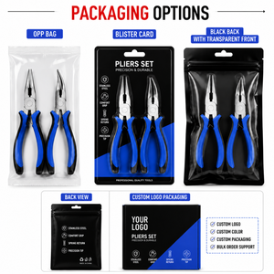 2Pcs Mini Long Nose and Bent Nose <b>Pliers</b> <b>Set</b> Precision Spring Loaded Hand Tools for DIY Jewelry Making - Product Image 5