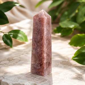 Tour de cristal de quartz fraise naturel poli, pierre précieuse écologique, pierres de cristal faites à la main, vente en gros - Product Image 2