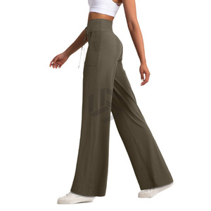 Pantalones de Yoga de Nylon para Mujer, Cintura Alta, Degradado, con Logotipo Personalizado, Cómodos, Casuales, con Cordón Ajustable - Product Image 5