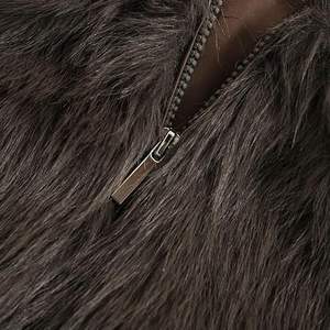 Veste d'hiver pour femme, manteau court en fourrure, fermeture éclair, capuche, fausse fourrure, imitation renard, manches longues, veste pour femme - Product Image 2