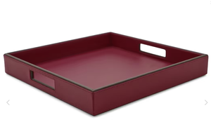 Premium Leather Serving Tray with Metal Handles Premium Decorative Tray for Coffee <b>Table</b> Hotel and Home Use - Product Image 5