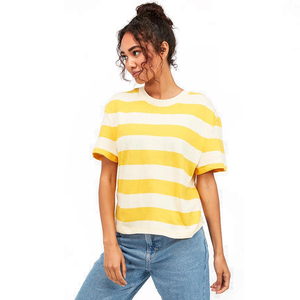 Camisetas de algodón 100% transpirables para mujer, de gran tamaño, informales, de alta calidad, en grandes cantidades, las más vendidas. - Product Image 6
