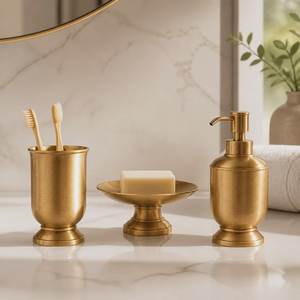 Juego de Baño de Metal Premium con Diseño Elegante para Hoteles, Resorts y Hogares de Lujo, Suministro al por Mayor - Product Image 1