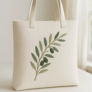 Soft Handle Cotton <b>Canvas</b> Tote <b>Bag</b> Reusable Eco Shopping Carry <b>Bag</b> with Comfortable Grip and <b>Large</b> Space - Product Image 1