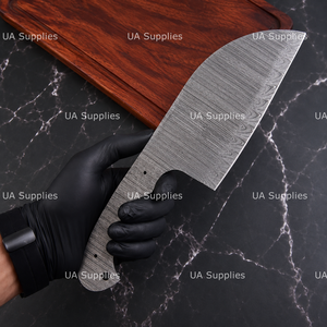 UA Supplies ใบมีดเหล็กดามัสกัสแบบเต็มด้าม สำหรับทำมีดเชฟเซอร์เบีย แบบปลายแหลม ขนาด 12 นิ้ว วัสดุสำหรับทำมีด DIY ขายส่ง - Product Image 6
