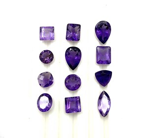 Natural African Amethyst Mixed Cut Shape Loose Gemstone Mixed Sizes, Purple Semi-Precious Stone for Jewelry Making - Product Image 4