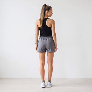 Pantalones cortos deportivos con cordón en la cintura para mujer, pantalones cortos de gimnasio de secado rápido, pantalones cortos para correr para mujer, pantalones cortos ligeros para entrenamiento para mujer - Product Image 3