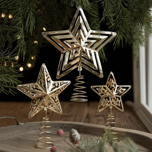 Sophisticated Christmas metal star decorations suitable for luxury hotels, event <b>planners</b>, interior designers - Product Image 3