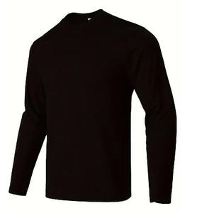 T-shirt à manches longues en tricot pour homme, col rond, avec impression de logo personnalisé sur le devant, 100% polyester, respirant et à séchage rapide - Product Image 1