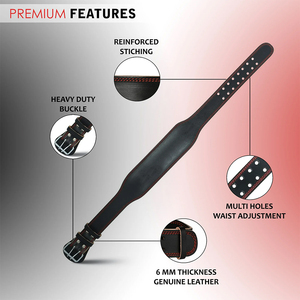Ceintures de musculation en cuir véritable robustes, couleur marron, pour fitness et musculation - Product Image 3