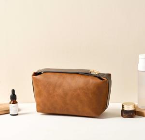 Genuine Leather <b>Toiletry</b> Bag Men Travel Dopp Kit Cosmetic Organizer Waterproof <b>Storage</b> Bag LTB-0190 - Product Image 3