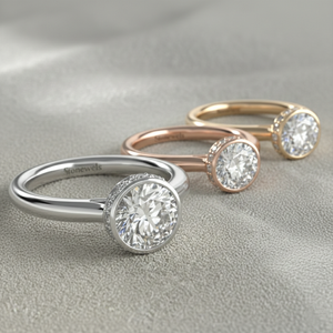 Anillo de Compromiso con Diamante Cultivado en Laboratorio, Chapado en Oro Rosa de 14K, Corte Prong Setting, Corona Pavé, Anillo Solitario para Minimalistas Certificados - Product Image 4