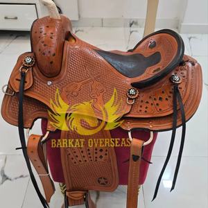 Tarjetas personalizadas de cuero repujado, duraderas, para montar a caballo, estilo vaquero, para espectáculos ecuestres, portátiles, con asiento acolchado cómodo y personalizado. - Product Image 1