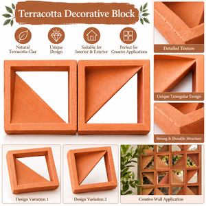 Bloque Decorativo de Arcilla Terracota Natural con Diseño Geométrico Calado para Detalles Arquitectónicos de Pared y Suministro al por Mayor - Product Image 6