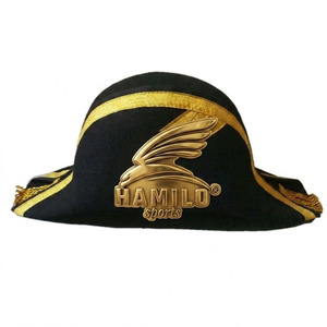 Admiral Bicorn Napoleon Costume Hat for Adults Napoleon Uniform Wool Hat With Custom Color Lace Bicorne Hat - Product Image 1