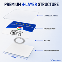 Carte NFC personnalisée Vorx Tech pour avis Google, carte PVC programmable pour entreprises avec logo et code QR, OEM ODM