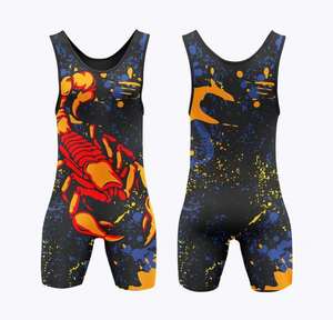 Combinaisons de lutte personnalisées pour hommes, à prix abordable, avec impression par sublimation, tenue de combat, combinaison de musculation à vendre - Product Image 1