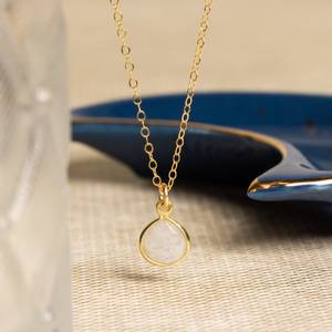 Élégant Pendentif Goutte de Lune Vintage en Argent 925 avec Chaîne Câble, Bijou de Fiançailles, Cadeau pour Femme et Homme, Certifié par un tiers - Product Image 2