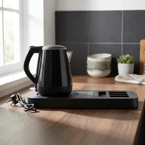 Stainless Steel Electric <b>Kettle</b> & Tray Sets with Height-Adjustable Floor-Mounted Design - Product Image 4
