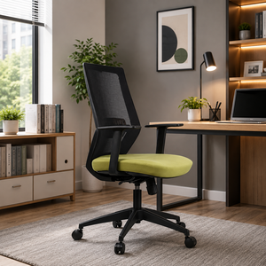 Meilleure chaise de bureau ergonomique KINSHA pour PDG, pivotante, pour visiteurs, en tissu maillé, réglable en hauteur, avec support lombaire, moderne - Product Image 1