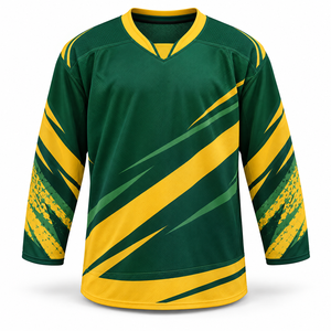 Maillot de hockey sur glace pour hommes 100% polyester, service OEM, respirant, séchage rapide, grandes tailles, nouvelle arrivée, design personnalisé - Product Image 3