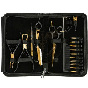 QORVEX INSTRUMENTS Outil d'application d'extensions de cheveux en acier inoxydable - Kit complet d'outils pour extensions de cheveux - Product Image 1