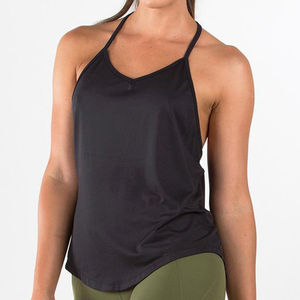 Débardeur court sexy en coton de haute qualité pour femme, style racerback, idéal pour le fitness et la gym, en tissu jersey - Product Image 3