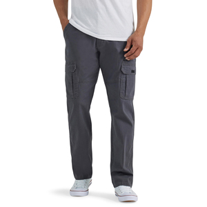 Men's Dark Gray <b>Cargo</b> Pants Straight Leg Canvas Workwear Style Multiple Pockets Mid Waist Breathable Autumn Wear - Product Image 1