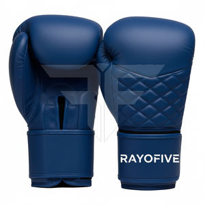 Gants de boxe en cuir de qualité supérieure avec évacuation de l'humidité et fermeture auto-agrippante pour l'entraînement de frappe et les arts martiaux - Product Image 2