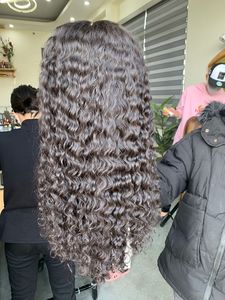 Perruque Lace Front en Cheveux Humains Vierges Remy à Cuticules Alignées pour Femmes Noires, Personnalisable, Colorée, Densité 180% - Product Image 4