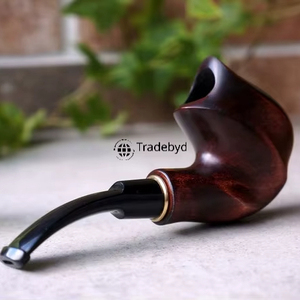 Elegante Pipa de Tabaco Moderna de Madera, Hecha a Mano con Madera Natural Ecológica, Lacada y con Estilo, Regalo de Tradebyd - Product Image 4