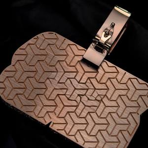 Colgante de Plata de Ley con Nombre Personalizado, Diseño 3D de Mosaico con Corte Elegante de 2 Pulgadas de Ancho, Chapado en Oro Rosa, Moissanita VVS1, Moderno - Product Image 2