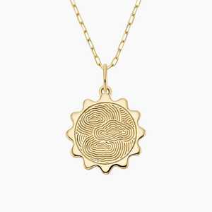 Collar con colgante de diamante de sol celestial y luna creciente - Product Image 2