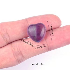 หินคริสตัลธรรมชาติขนาดเล็ก15มม. บรรจุเป็นพลอยรูปหัวใจสำหรับวันวาเลนไทน์ - Product Image 2