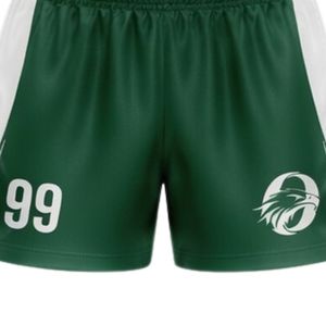 Men Green White Two Tone Handball Uniform Set Polyester Jersey Shorts Sports Team Wear Athletic Match Training Clothing - Product Image 3