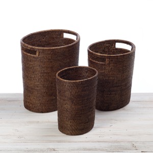 Woven Rattan <b>Rectangle</b> Eco-Friendly Waste Paper Bin Handmade <b>Storage</b> <b>Baskets</b> Modern Multifunction Artex Green Earth Made Vietnam - Product Image 6