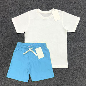 Ensemble t-shirt et short assortis pour bébé garçon, style décontracté, pour tout-petits et enfants. - Product Image 1