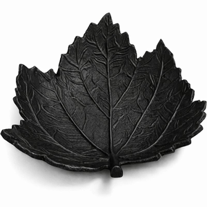 New Customized Antique Leaf Shaped Metal Creative Jewelry Tray Decorative Earring Trays Nordic Style for Bedroom & Living Room - Product Image 4