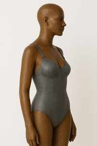 Elegante Body de Cuero Genuino Marrón, Cobertura Total, Largo Regular, Color Sólido, Ropa de Mujer - Product Image 6