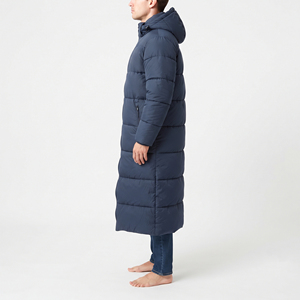 Men's Hooded Long Winter <b>Coat</b> Warm <b>Padded</b> Jacket Wind Resistant Thick Casual Outdoor Insulated Outerwear - Product Image 5