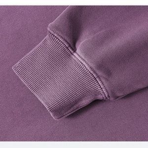 Sudaderas Básicas de Algodón Mezclado con Cuello Redondo para Hombre, Lavadas, al por Mayor, de Alta Calidad, Lisas, en Blanco, con Efecto Ácido, en Venta - Product Image 4