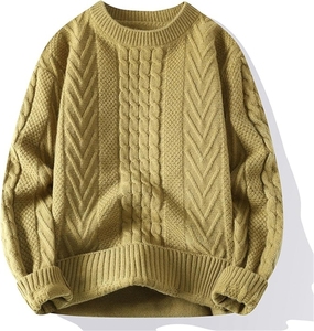 Customizable Men's Plus Size <b>Pullover</b> <b>Sweater</b> Long Sleeve High Quality Breathable Cotton Knitted Casual Winter Wear - Product Image 5