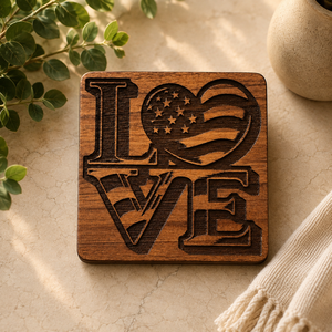 Arabic Calligraphy Laser Engraved Natural <b>Wood</b> <b>Slice</b> Coaster Heat Resistant Drink Mat Rustic Table Protector Home Decor Gift - Product Image 5