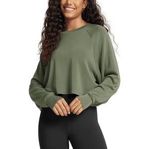 Sudaderas Cortas Bordadas Personalizadas para Mujer, Sudadera Corta de Alta Calidad para Mujer - Product Image 1