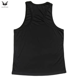 Unique Design Wear High Performance Black Color Good Selling Breathable Ultra-Lightweight Comfortable Fitness <b>Singlets</b> For Adult - Product Image 6