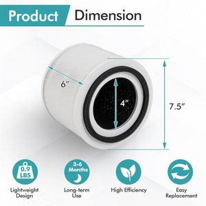Filtro di Ricambio H13 True HEPA a Carboni Attivi 3-in-1 per Purificatore d'Aria, per Casa, Camper e Uso Domestico - Product Image 6
