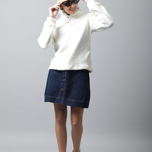 Manteau en fausse fourrure Sherpa pour femme, respirant, chaud, en polaire, décontracté, à capuche, avec fermeture éclair, col zippé, veste pour la neige, confortable, fermeture à boutons - Product Image 4