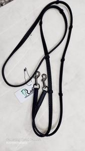 Rênes à pois noirs de 16mmX260cm avec cuir portable durable en laiton pour International Rub International - Product Image 5