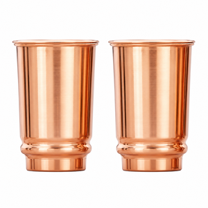 Hand Hammered Pure Copper Tumbler Tapered <b>V</b>-Shape Copper Water Glass Cup with Pedestal Base Ayurvedic Drinkware for Restaurant - Product Image 3