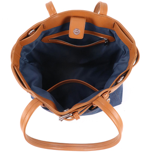 Bolso de Hombro de Mezclilla Portátil Personalizado OEM para Mujer, Diseño de Cuero PU con un Pequeño Adorno de Cuero - Product Image 6